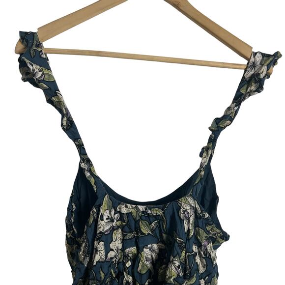 Free People Dear You Blue Floral Print Open Back Mini Dress Size XS - Picture 7 of 11